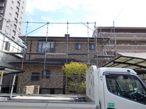 高知市栄田町 T様邸 足場仮設