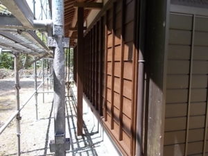 高知市鏡　A様邸　外壁木部　木材保護着色塗料塗り　完了