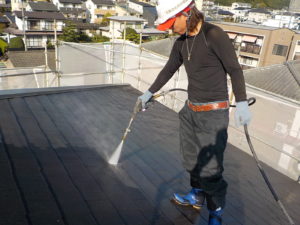 高知市一ツ橋町　F様　屋根　高圧洗浄