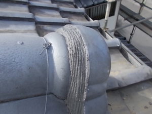 高知市横浜新町 Y様邸 屋根瓦 目地漆喰修繕工事