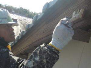 高知市横浜新町　Ｙ様邸　木部　木材保護着色　塗装