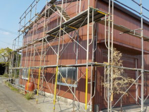 安芸市赤野　O様　倉庫　外壁　塗装完了