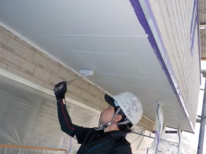 高知市北金田　T様邸　付帯部（軒天井）塗装