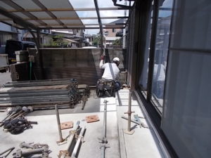 高知市薊野西町 T様邸 足場仮設