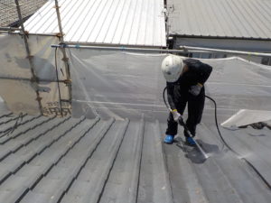 高知市薊野西町　Ｔ様邸　屋根瓦　高圧洗浄