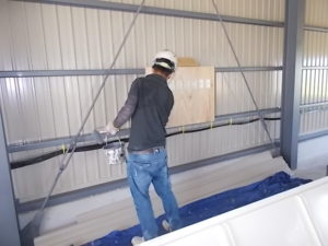 南国市　Ｈ様倉庫　新築工事　鉄部塗装