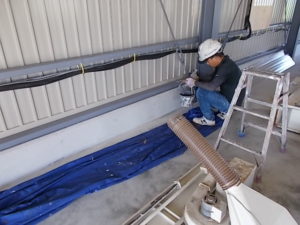 南国市　Ｈ様倉庫　新築工事　鉄部塗装