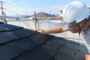 香南市野市町　Ｔ様邸　屋根　塗装　完了検査
