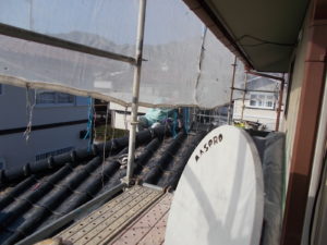 高知市横浜新町　Ｈ様邸　屋根　目地漆喰修繕工事