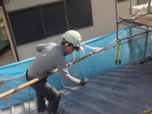 高知市東秦泉寺　Ｈ様邸　屋根塗装