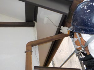 高知市福井　O様邸　付帯部（軒天井）塗装