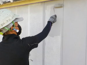 南国市里改田 O様邸 外壁 上塗