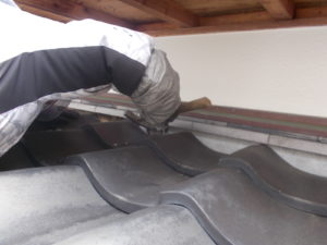 須崎市吾井郷 K様邸 屋根瓦 目地漆喰修繕工事