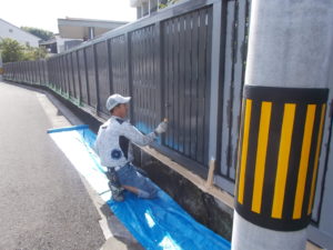 高知市東城山町　Ｓ高知様　木塀　塗装