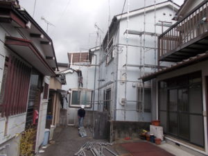 高知市新屋敷　M様邸　足場仮設