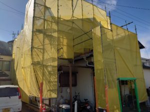 高知市神田 T様邸 足場仮設