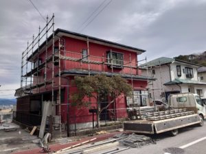 高知市潮見台 M様邸 足場仮設