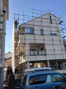 安芸市矢ノ丸 A様邸 足場仮設
