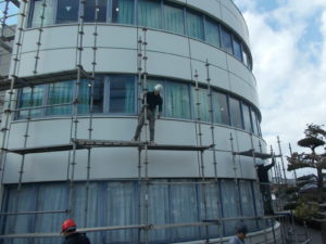 高知市神田　O医院様
足場仮設