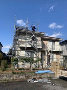 いの町天王南　Ｉ様邸
足場仮設