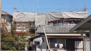 南国市後免町　T様邸
足場仮設