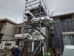 高知市桟橋通　Ｋ様邸
足場仮設