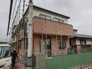 香美市土佐山田町東本町　Ｓ様邸　足場仮設