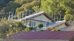 いの町　Ｙ様邸
足場仮設