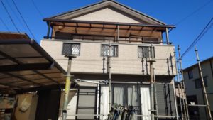 高知市朝倉横町 N様邸足場仮設