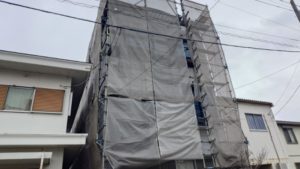 高知市桟橋通　T様邸
足場仮設