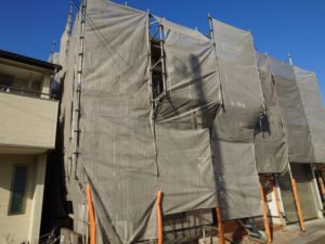 高知市南万々　Ｓ様邸
足場仮設