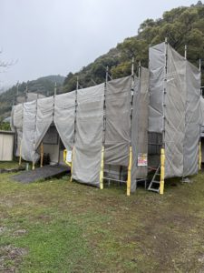 北川村和田　W集会所様
足場仮設